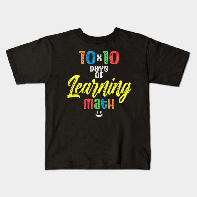 100 Days of Learning Math Kids T-Shirt by Etopix